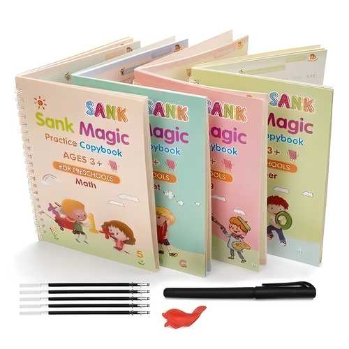 Kids Magic Practice Copybook Set – Alphabet, Numbers & Drawing Book